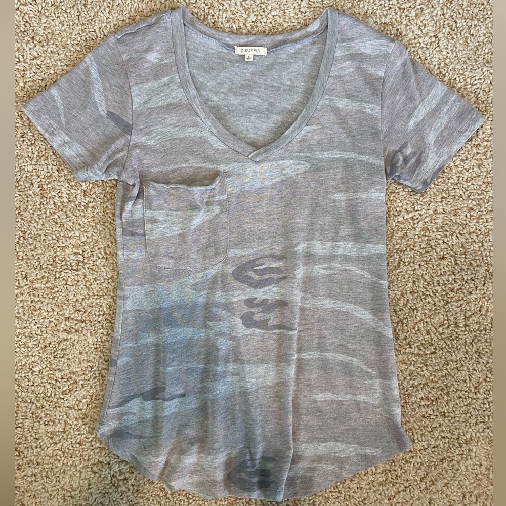 Buckle Z Supply grey camo pocket t shirt